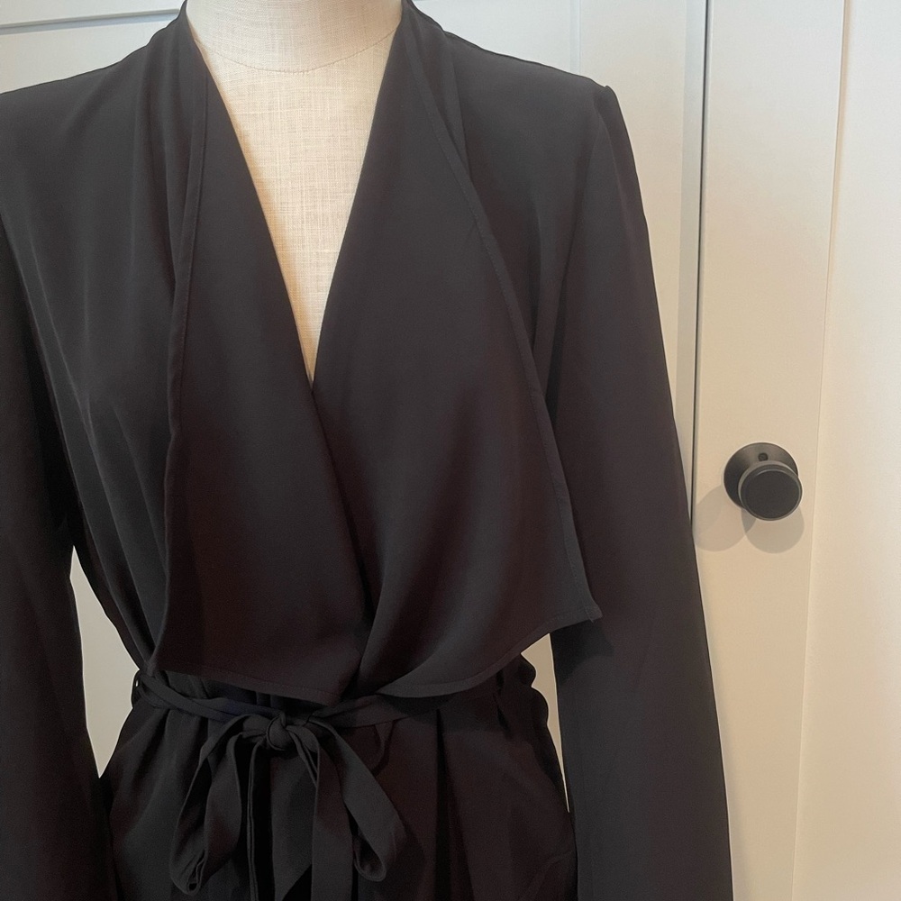 Elegant Black Wrap Jacket